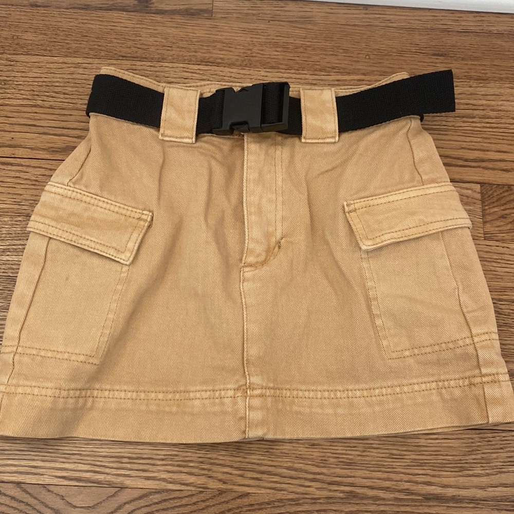 Pacsun Tan Jean skirt with belt